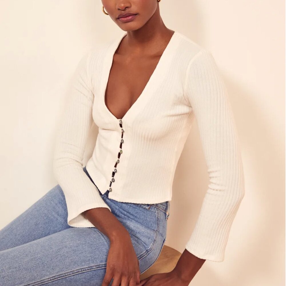 Reformation Gellar Knit Top